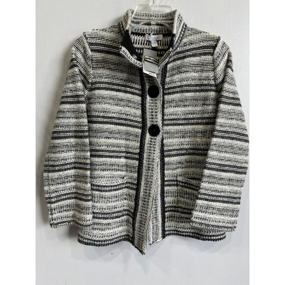 Charter Club Wool Blend Sweater Cardigan Knit Jacket Small Cabincore New NWT - Picture 1 of 5
